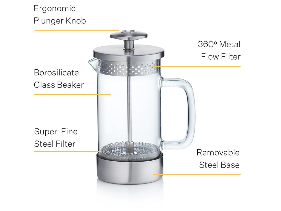 Barista &amp; Co. Coffee Press - 3 Cups/1 Mug - Caffeine Lab