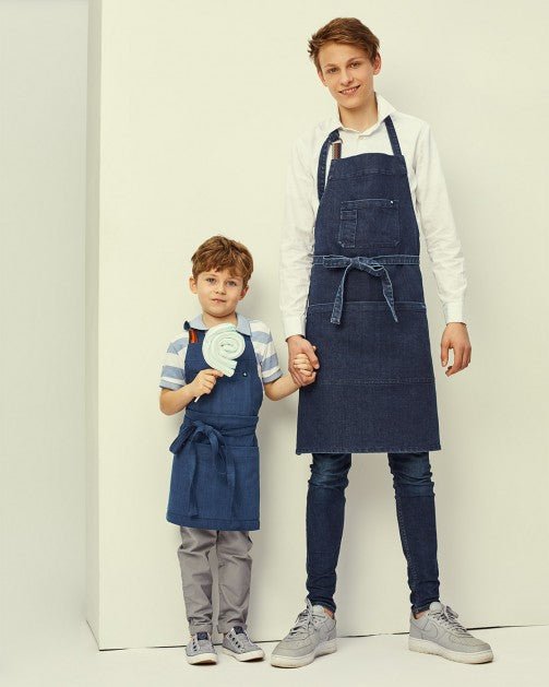 Lucio Verso Blue Denim Kids Apron - Caffeine Lab