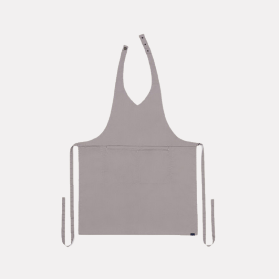 Lucio Verso Slate Grey V - Neck Classic Apron - Caffeine Lab