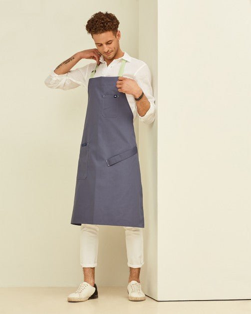 Lucio Verso Steel Blue Classic Apron - Caffeine Lab