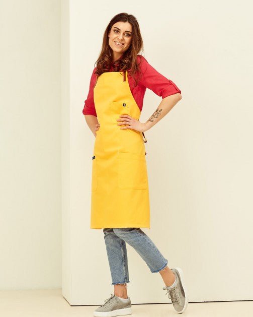 Lucio Verso Yellow Cross - Back Apron - Caffeine Lab