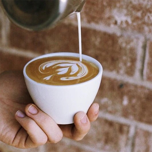 Meno Large Latte Cup &amp; Saucer 355ml - Caffeine Lab
