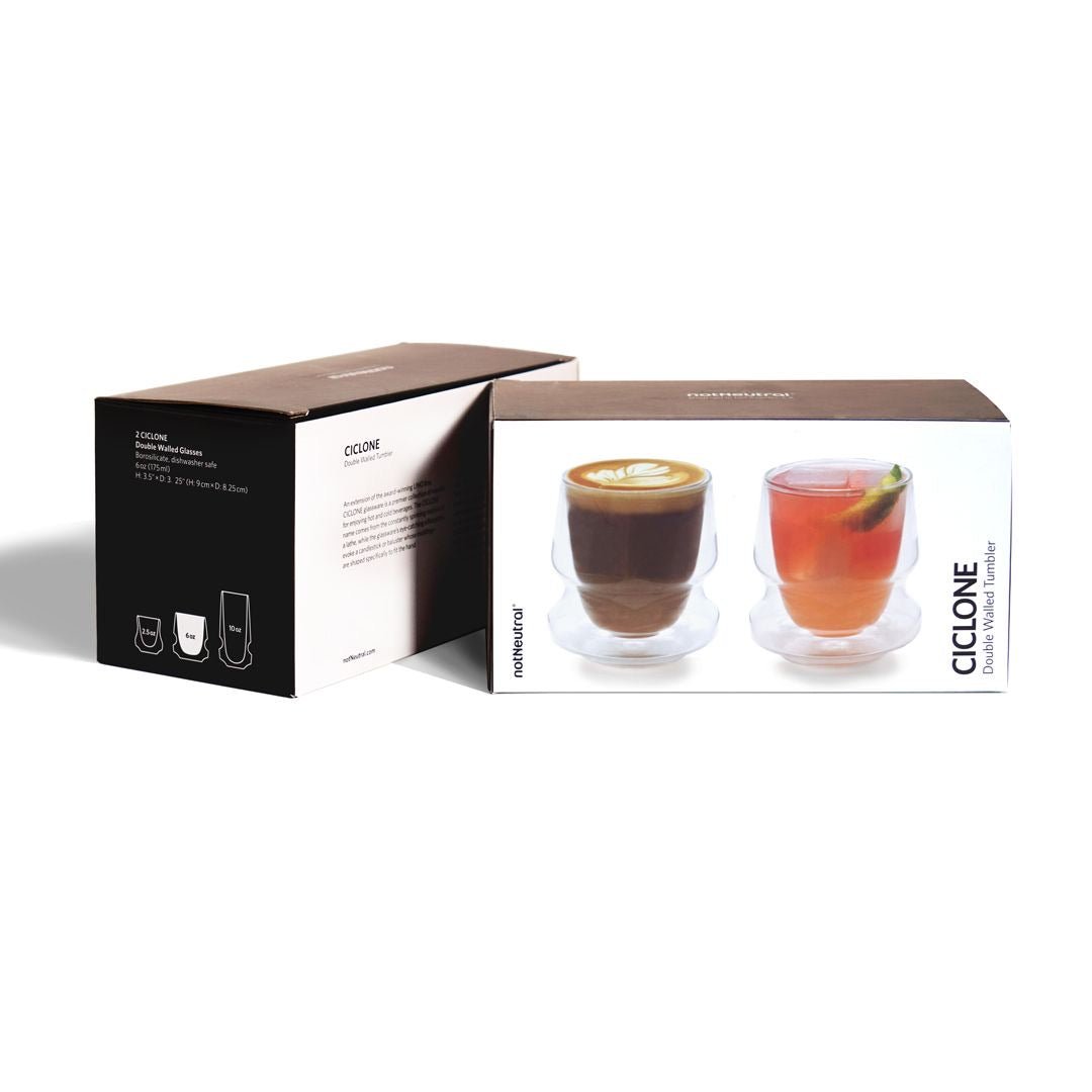 notNeutral Ciclone Tumbler Cups 177ml - Set of 2 - Caffeine Lab
