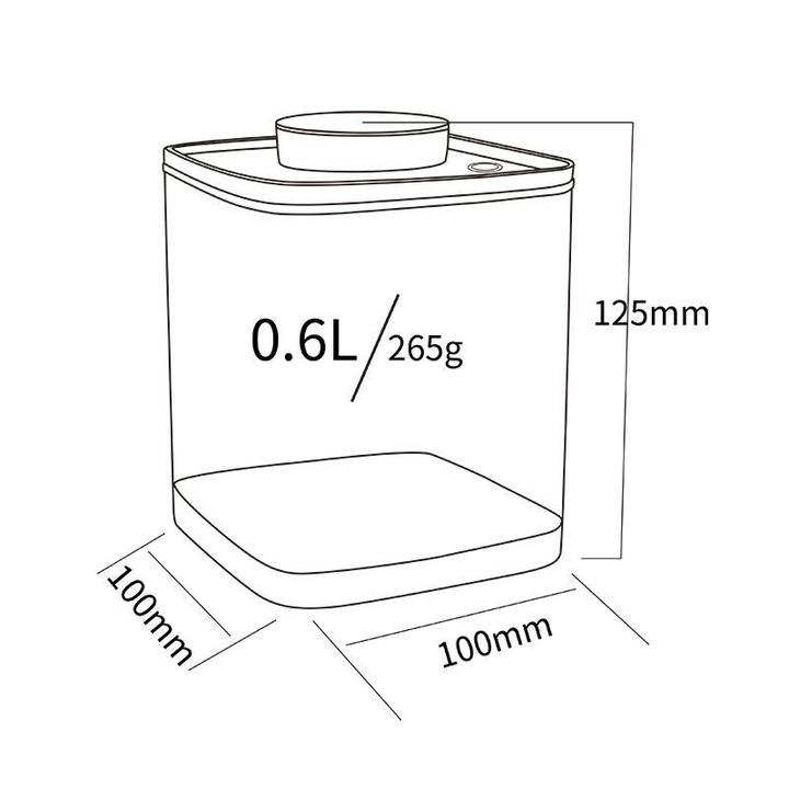 Turn - N - Seal Vacuum Storage Canister 0.6L - Caffeine Lab
