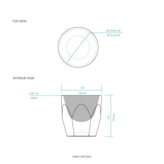 VERO Cortado Glass Cup 125ml - Caffeine Lab